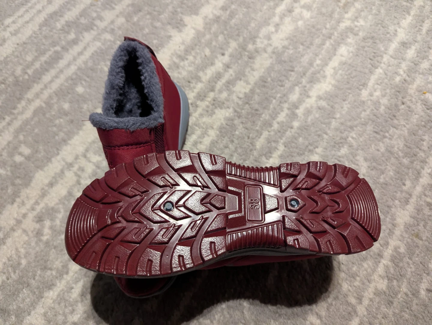 Red Winter Boots with Fur Lining - photo 2