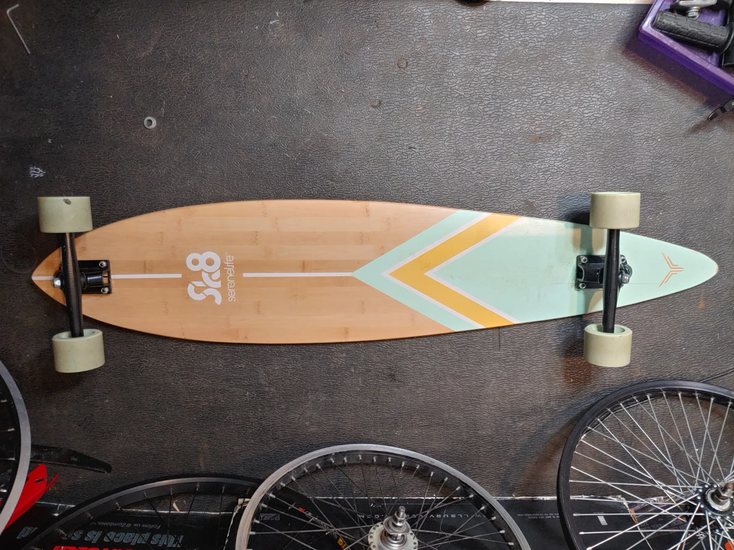 SereneLife 8 Ply Canadian&Bamboo Deck  Skate Board 44" Used - photo 5