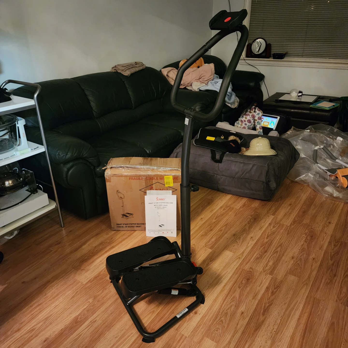 Sunny Smart Stair Stepper Machine with Handlebars