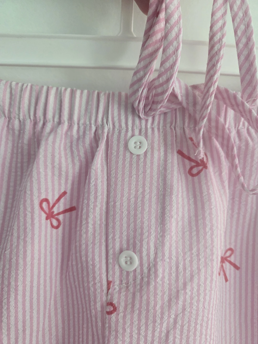 Pink Medium Striped Shorts with Bow Pattern - photo 2