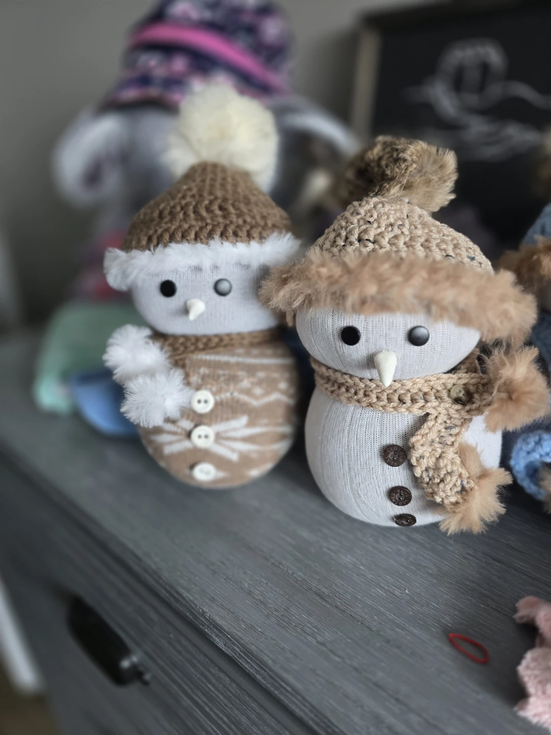 Handmade Snowman wheat filled - photo 2