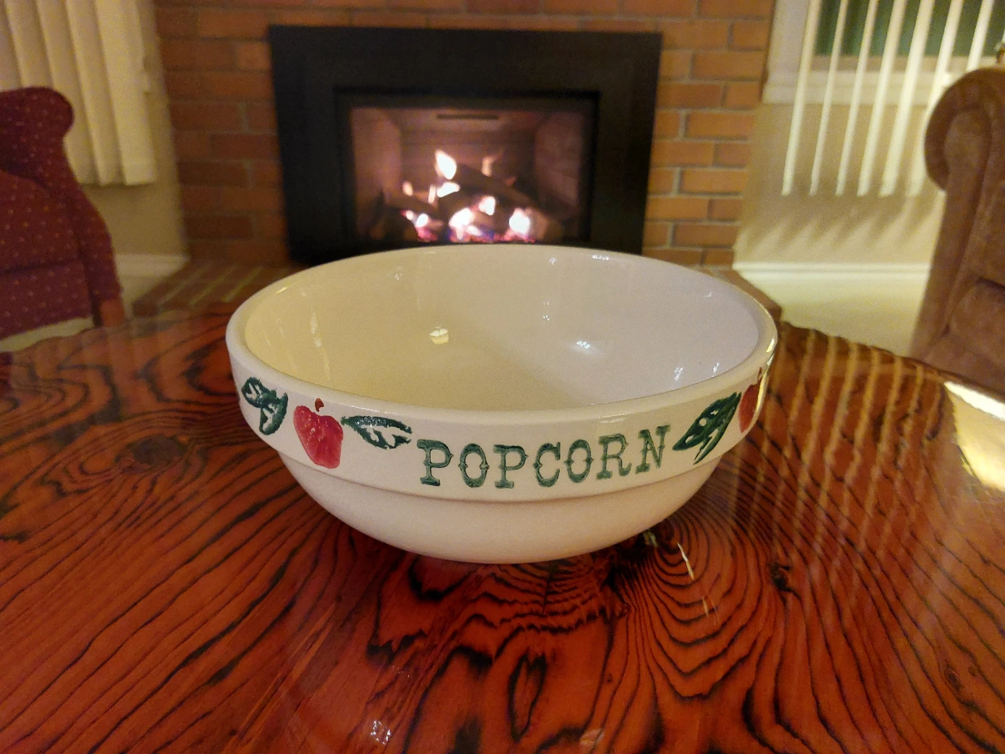 Vintage Crock Pot Popcorn Bowl