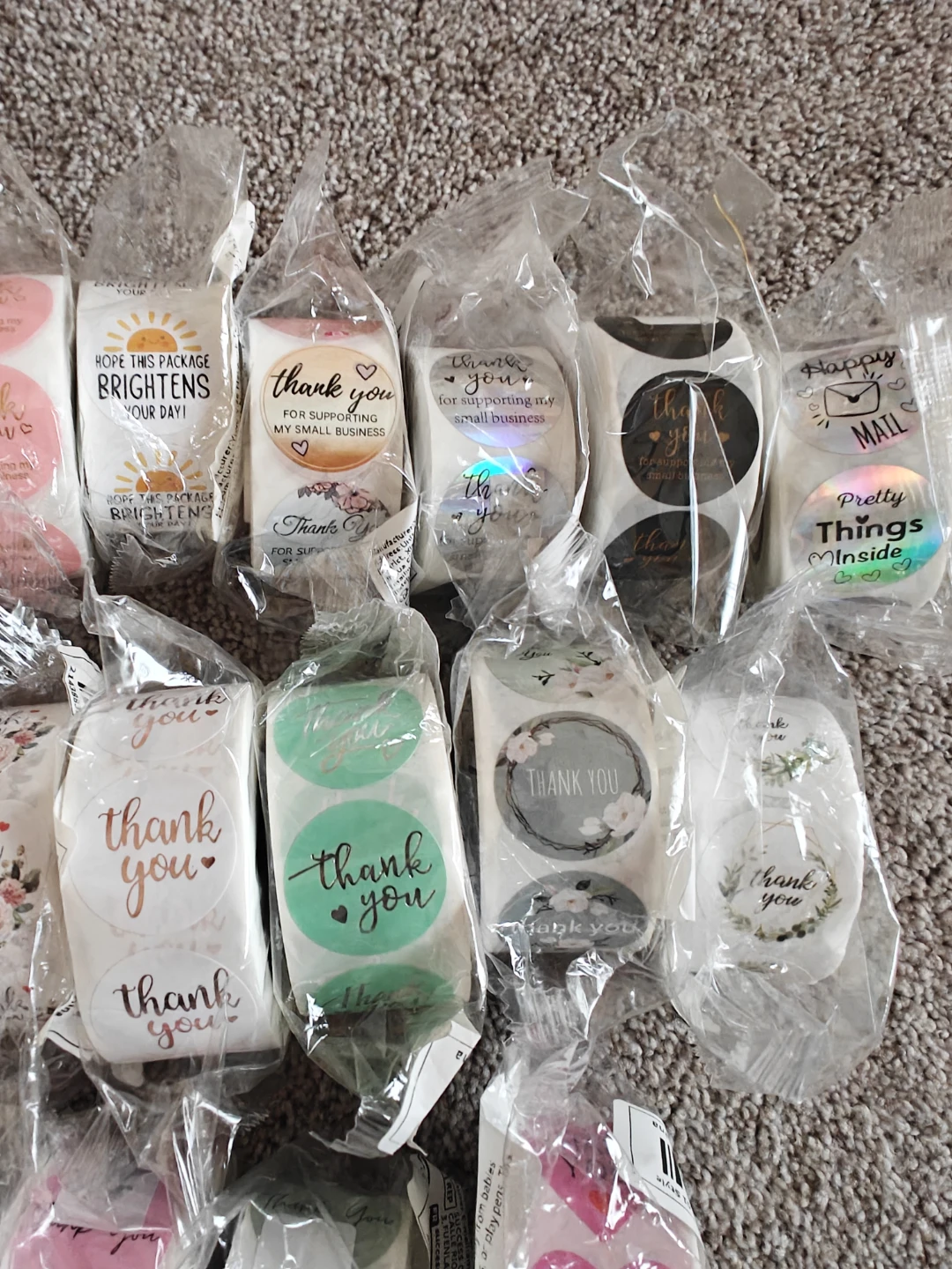 "Thank you" stickers rolls 500 pcs - photo 3