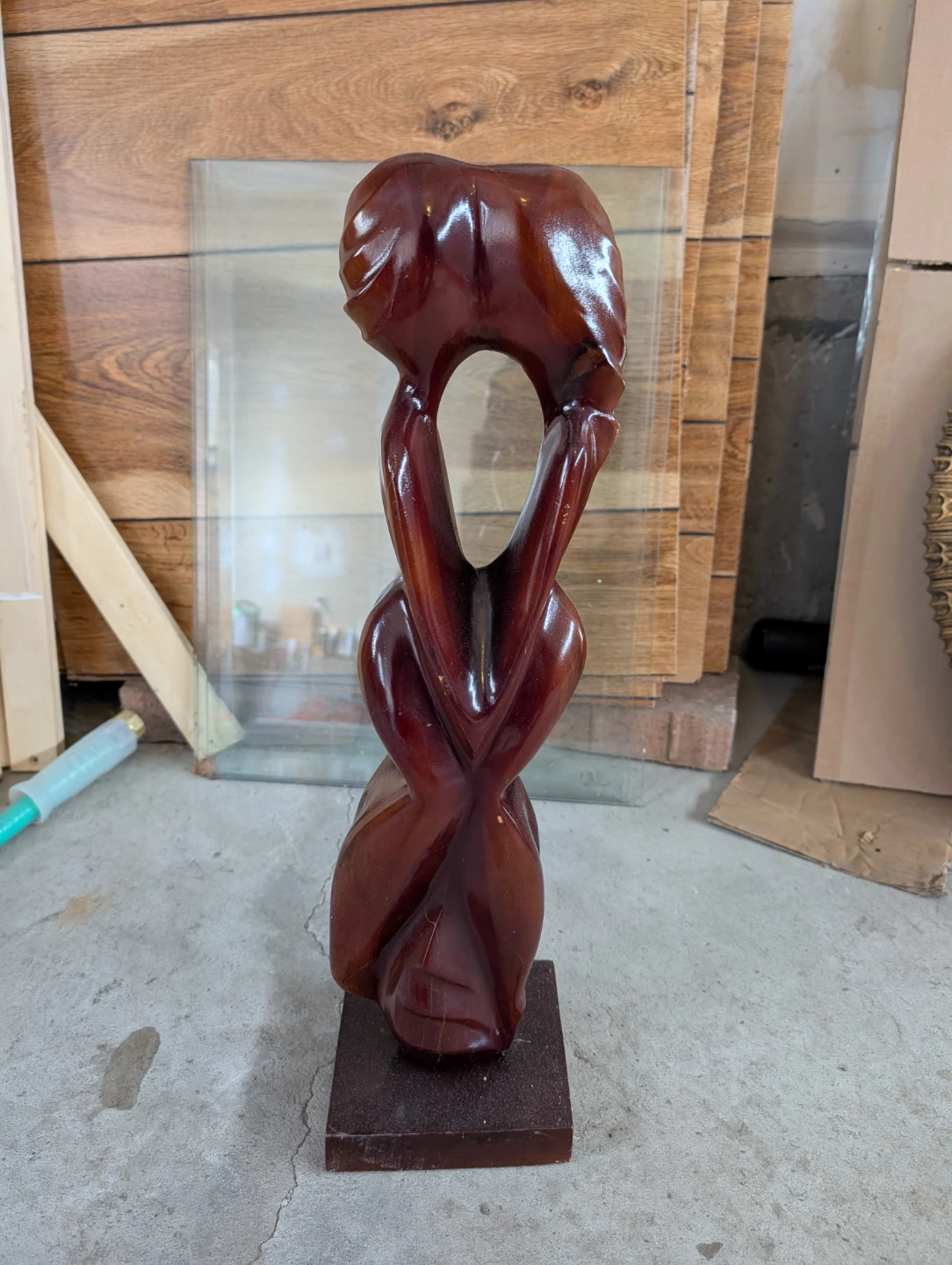 Wooden Abstract Sculpture - 20 Inches 🧡