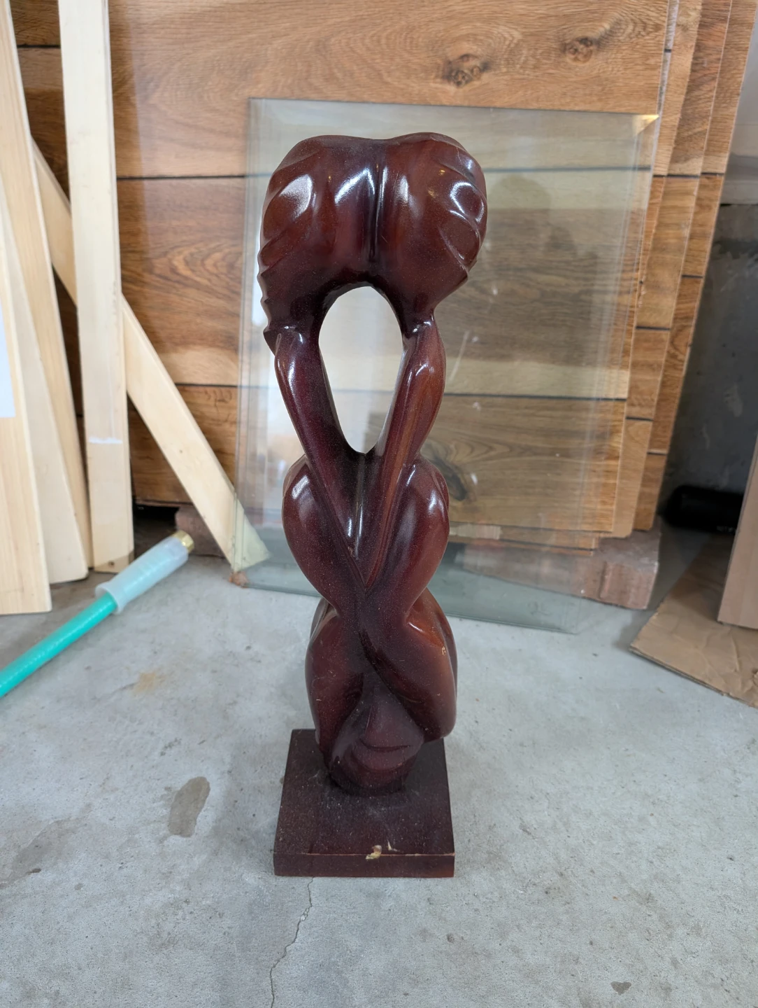 Wooden Abstract Sculpture - 20 Inches 🧡 - photo 2