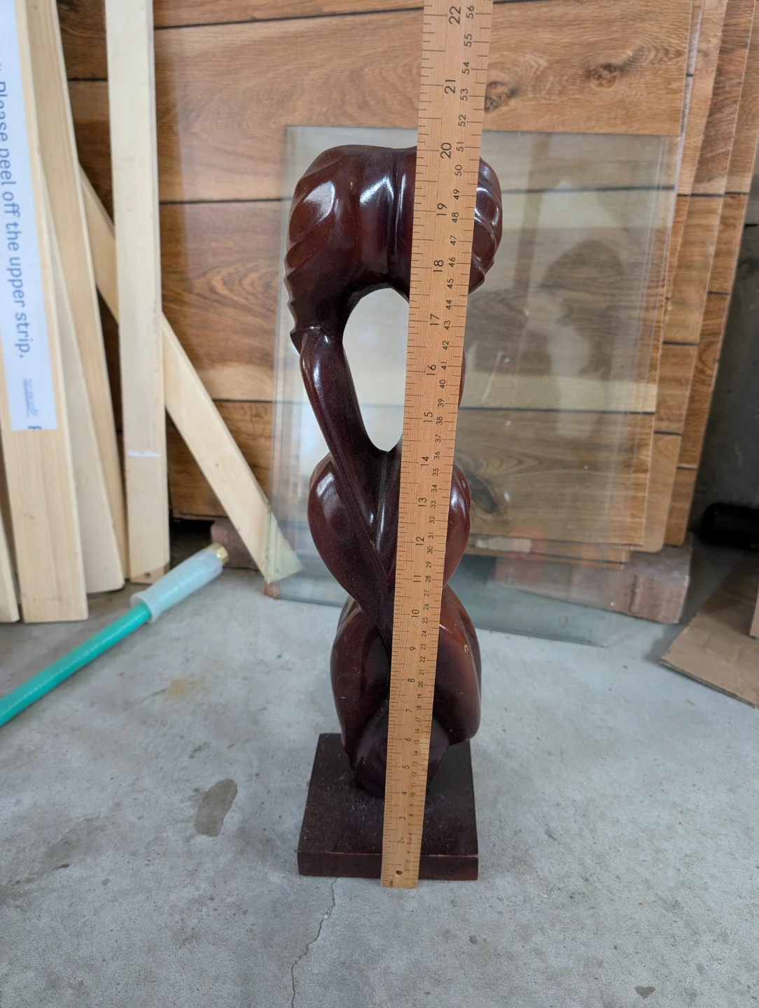 Wooden Abstract Sculpture - 20 Inches 🧡 - photo 3