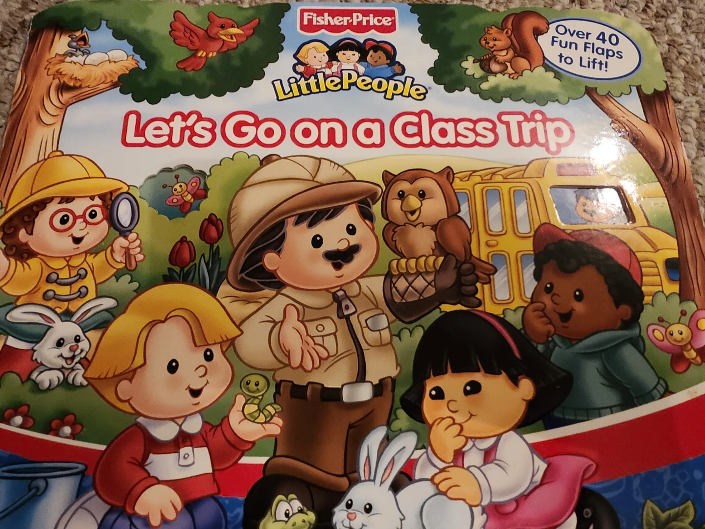 Fisher-Price Little People Let's Go On a Class Trip Board Book