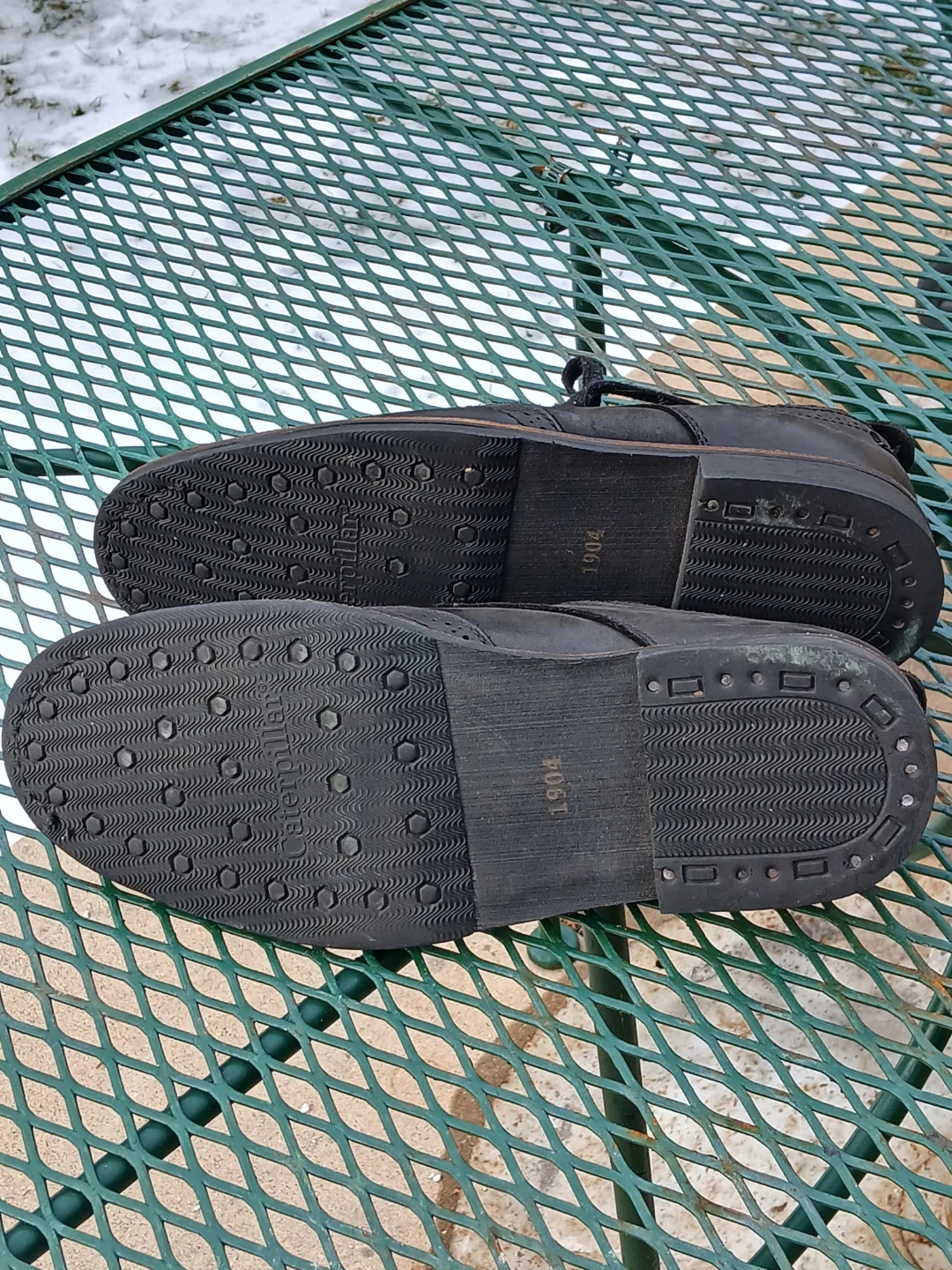 Caterpillar Black Leather Wingtip Shoes - photo 3