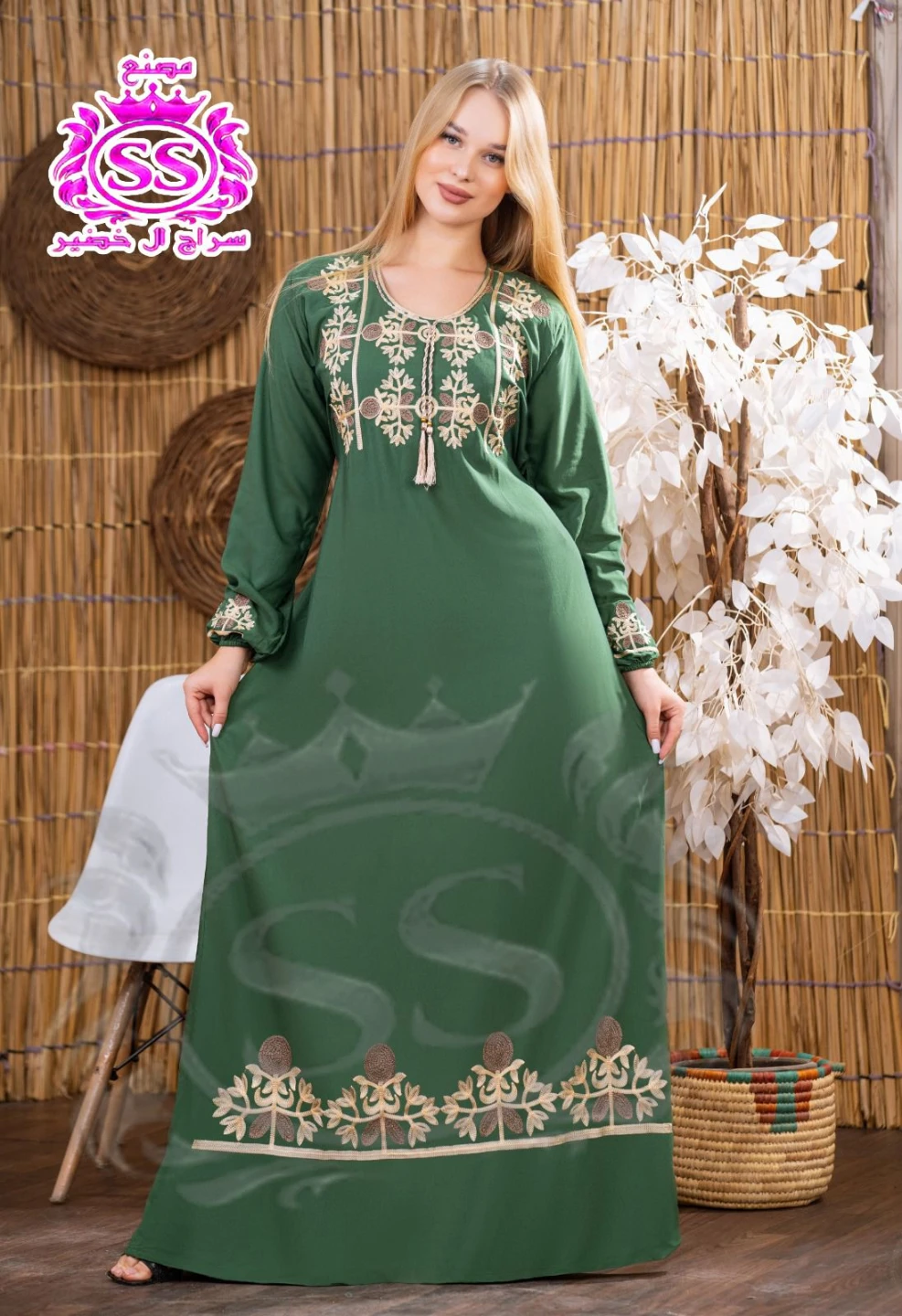 Embroidered Hand made Pure Cotton Kaftan Dress - photo 5