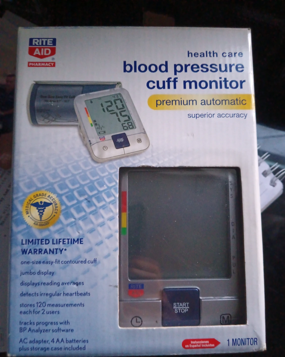 Rite Aid Blood Pressure Cuff Monitor
