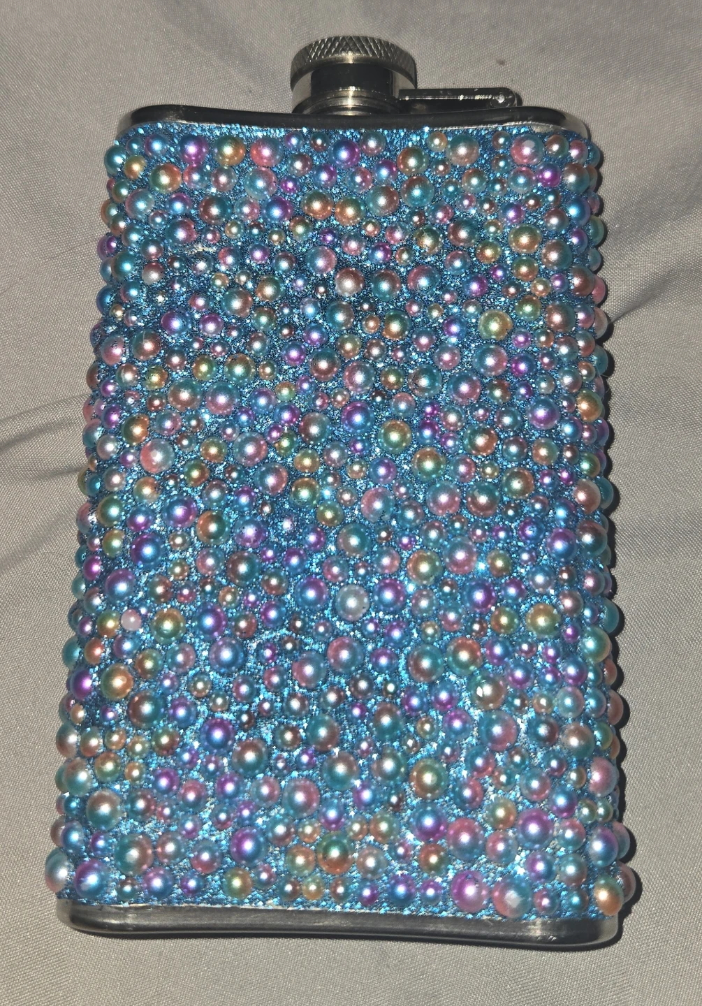 Sparkly Blue bubble Embellished Flask - photo 2