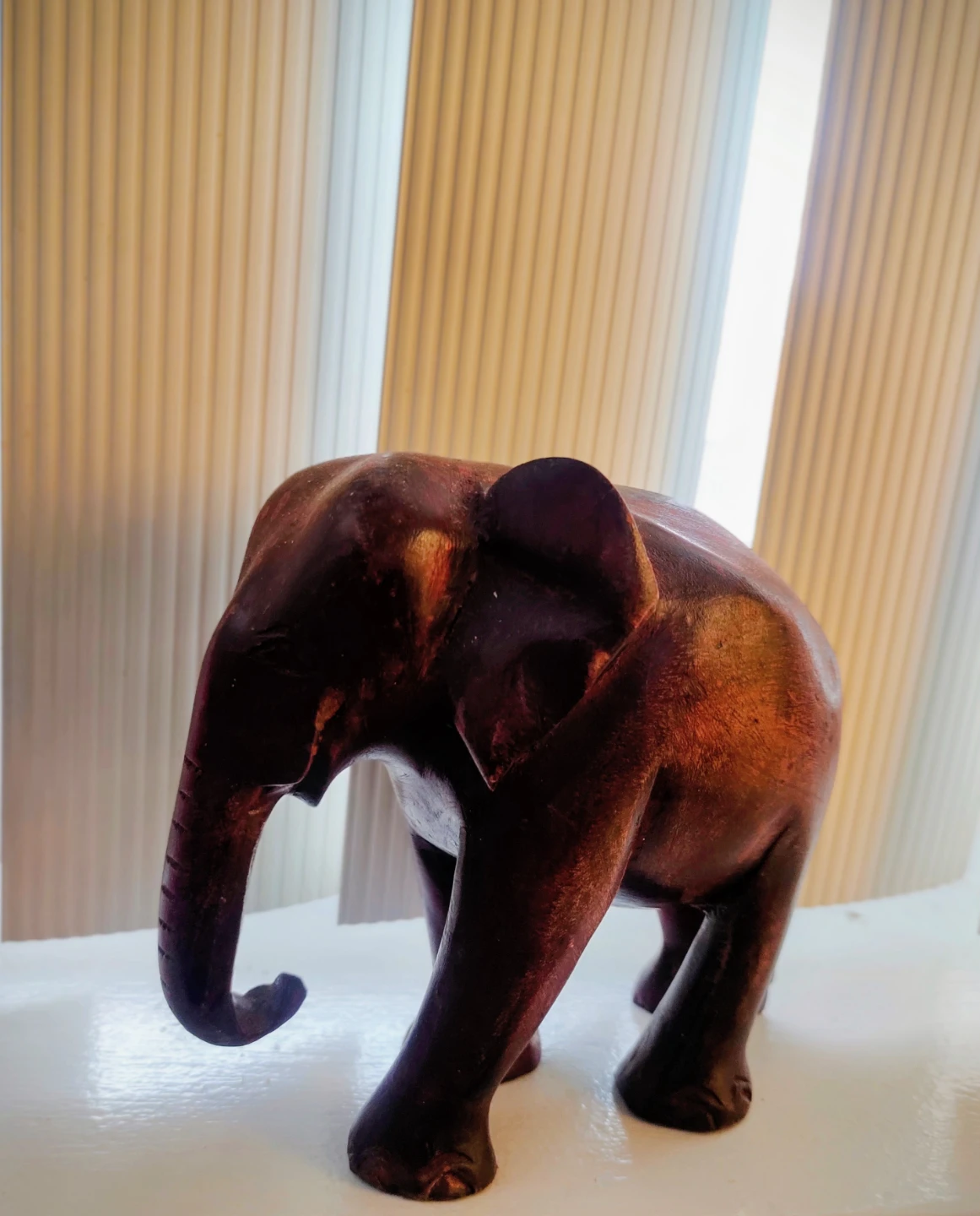 Wooden Elephant Figurine