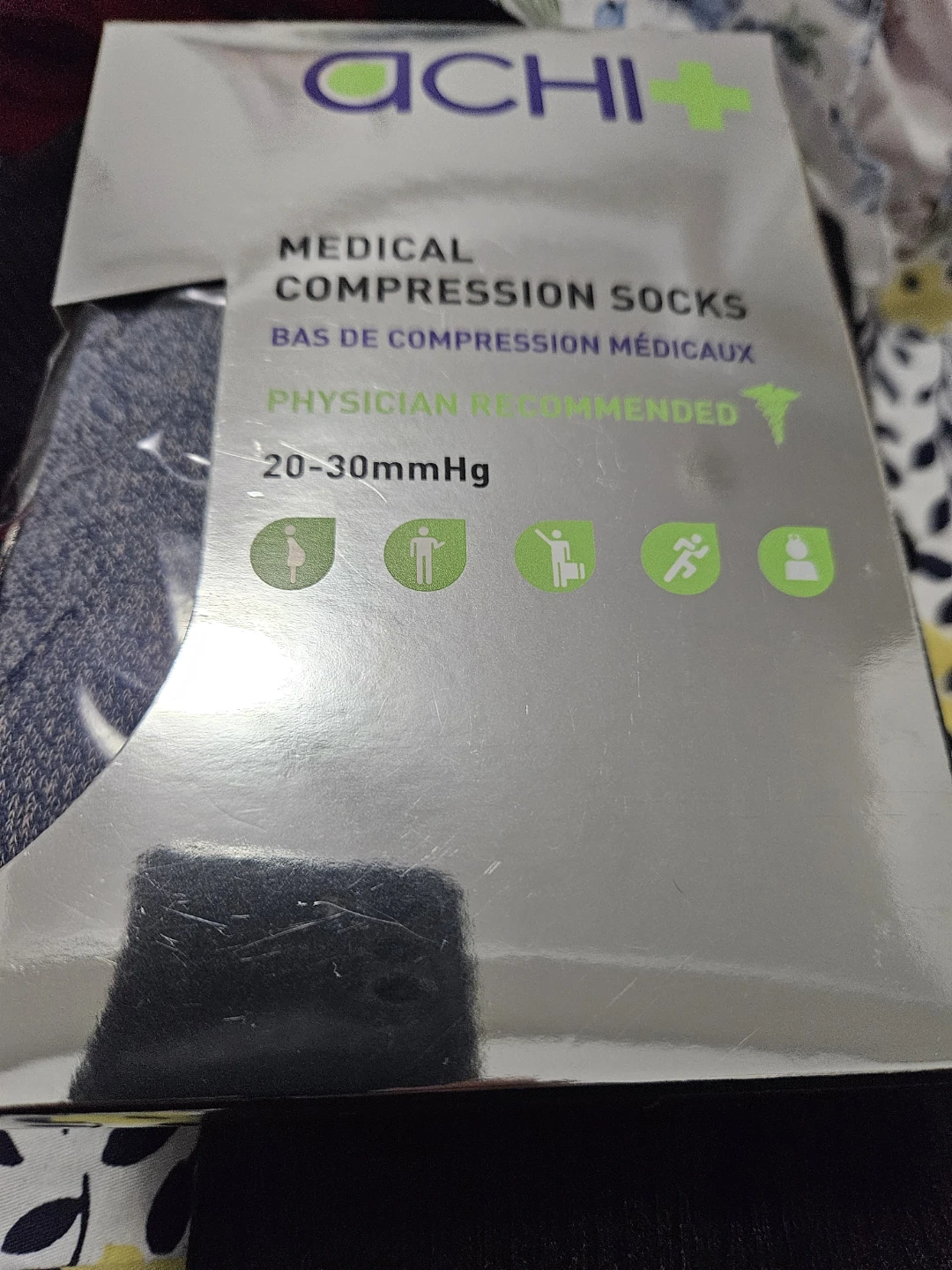 Achi+ Medical Compression Socks 20-30mM Hg- New in Box