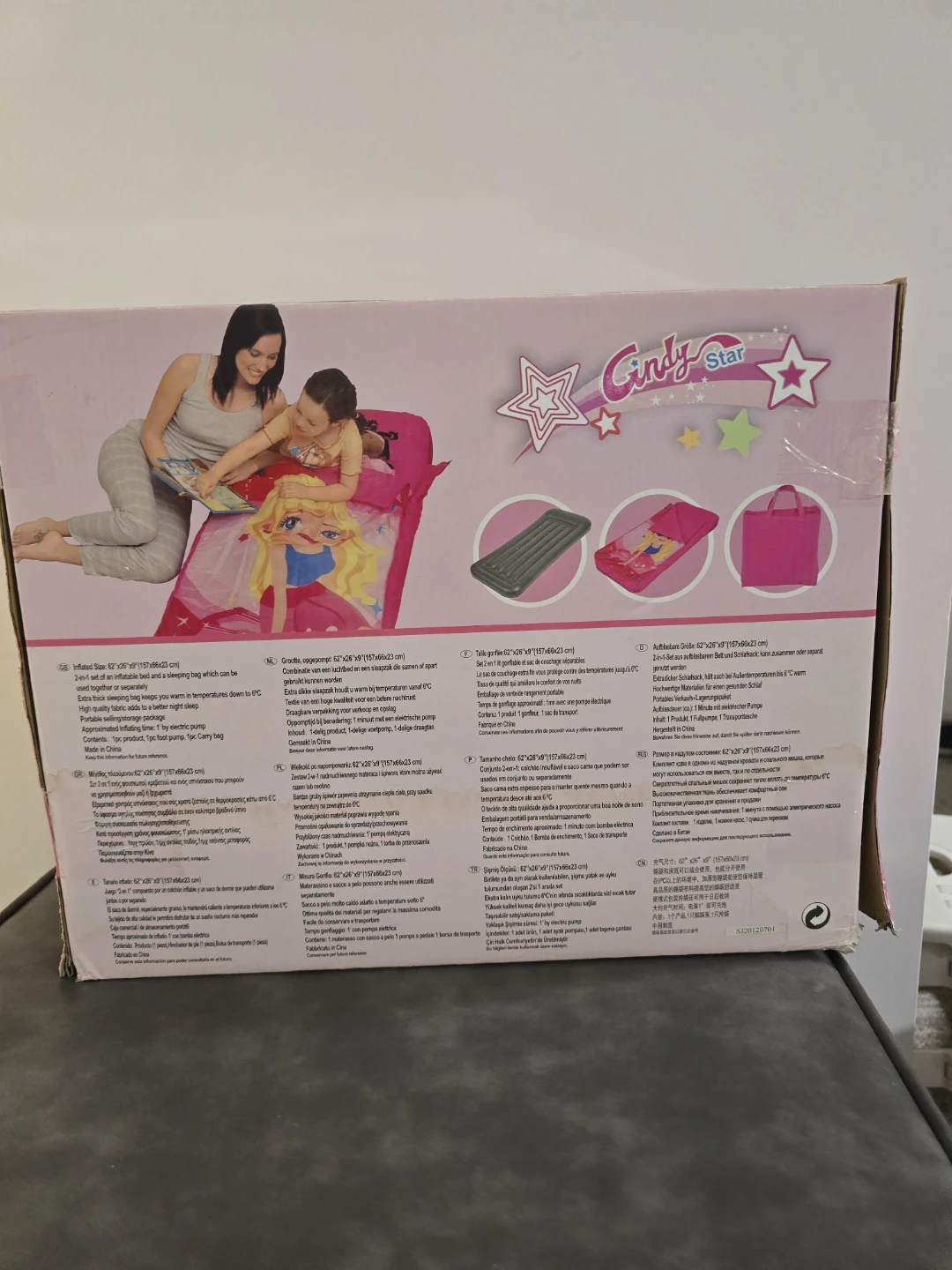 Cindy Star Inflatable Toddler Bed 62" x 26" x 9" - photo 2