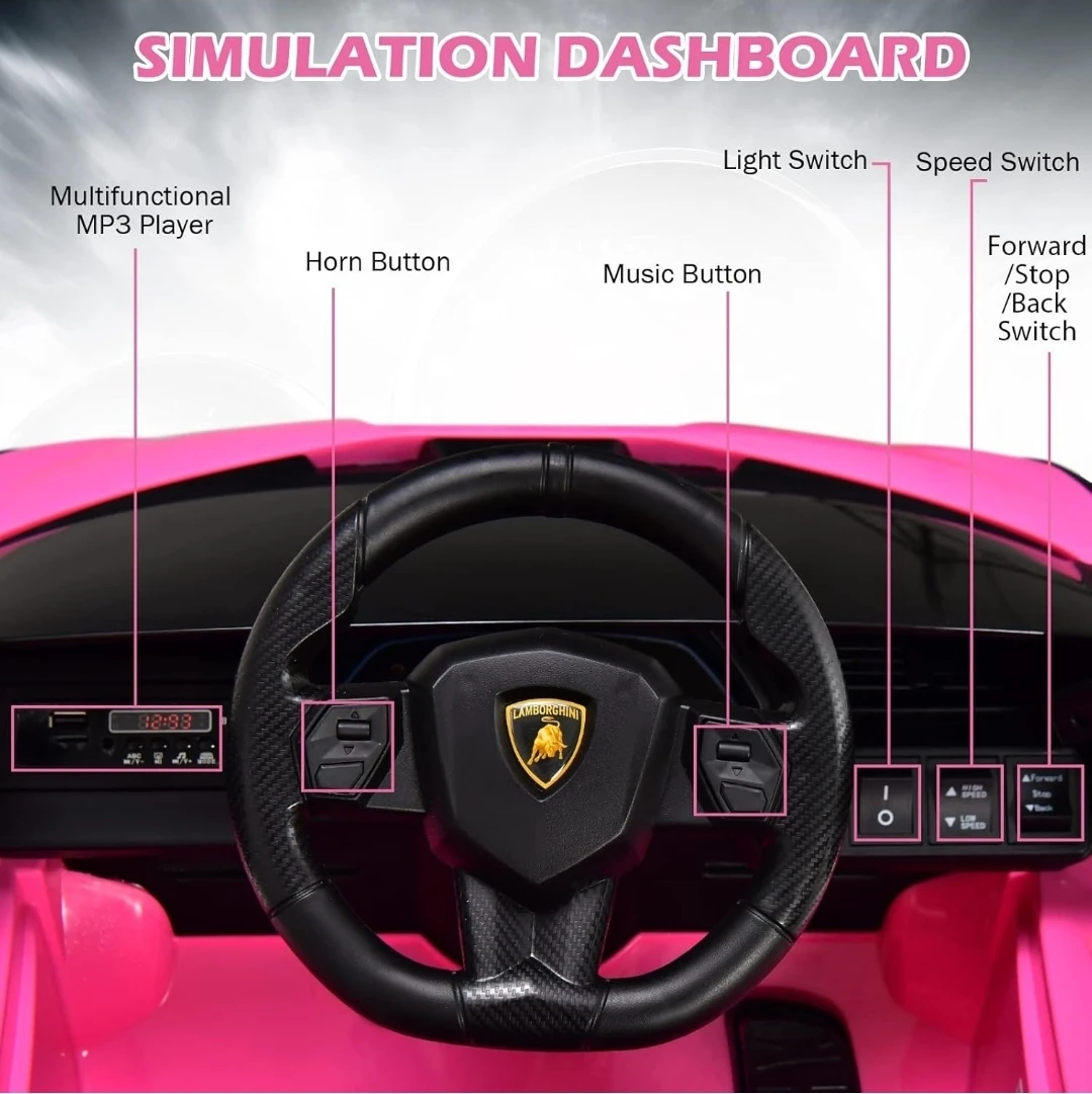 Pink Lamborghini Sián FKP 37 Ride-On Car - photo 5
