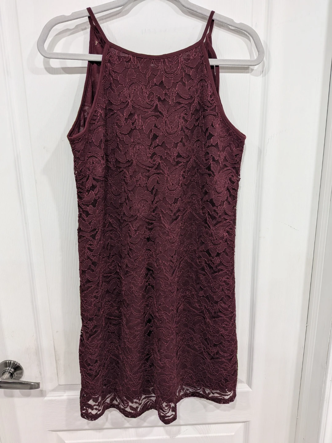 Burgundy Lace Dress