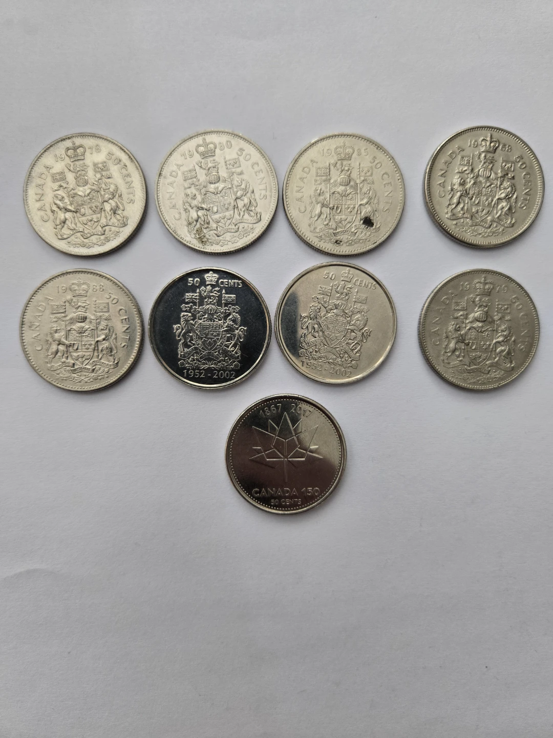Collection of Canadian 50 Cent Coins