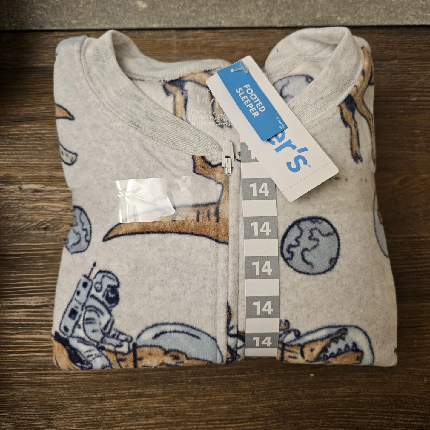 Carter's Footed Sleeper, Size 14, New