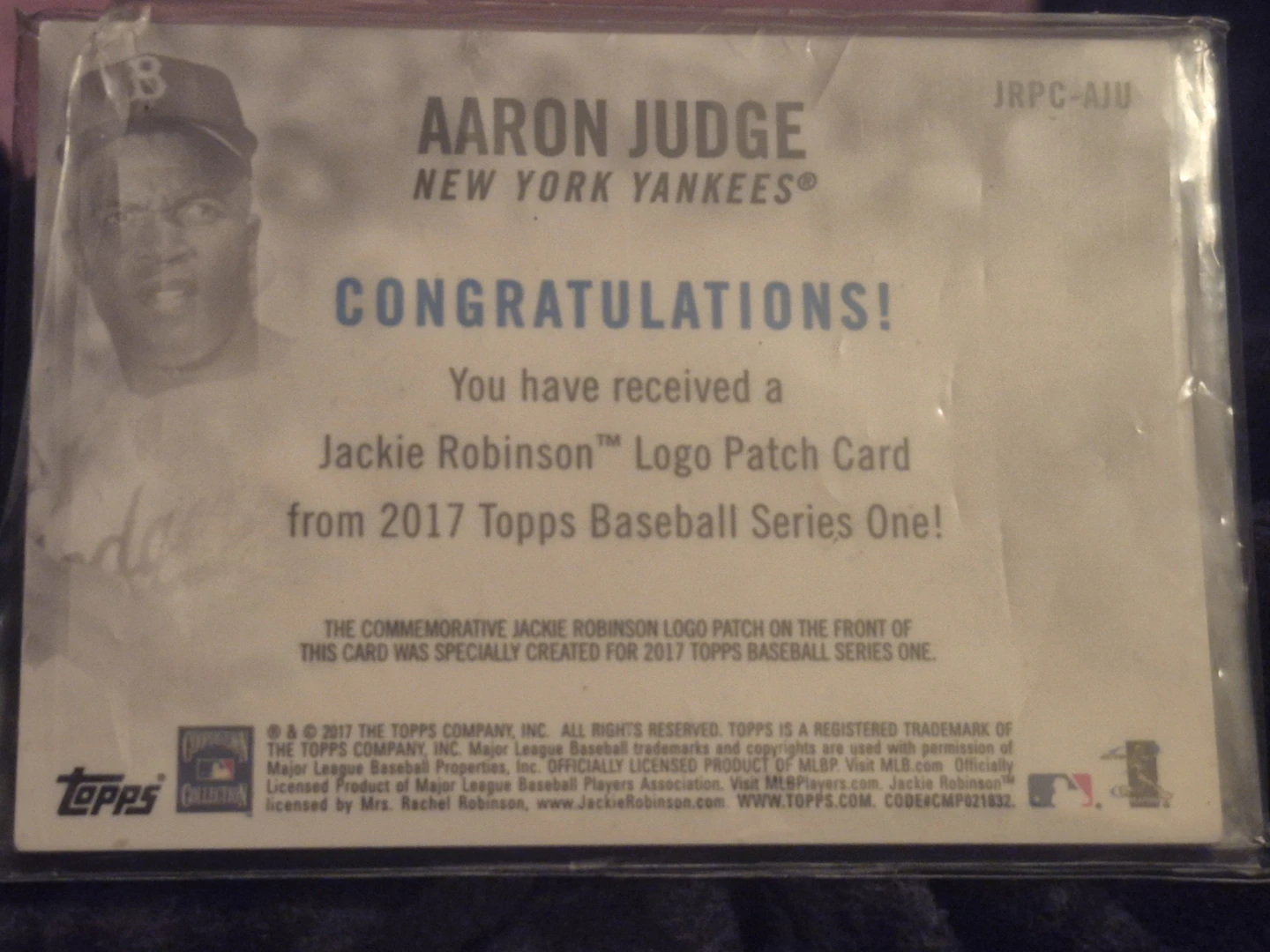 Topps 2017 Baseball Commemorative Patch - photo 5