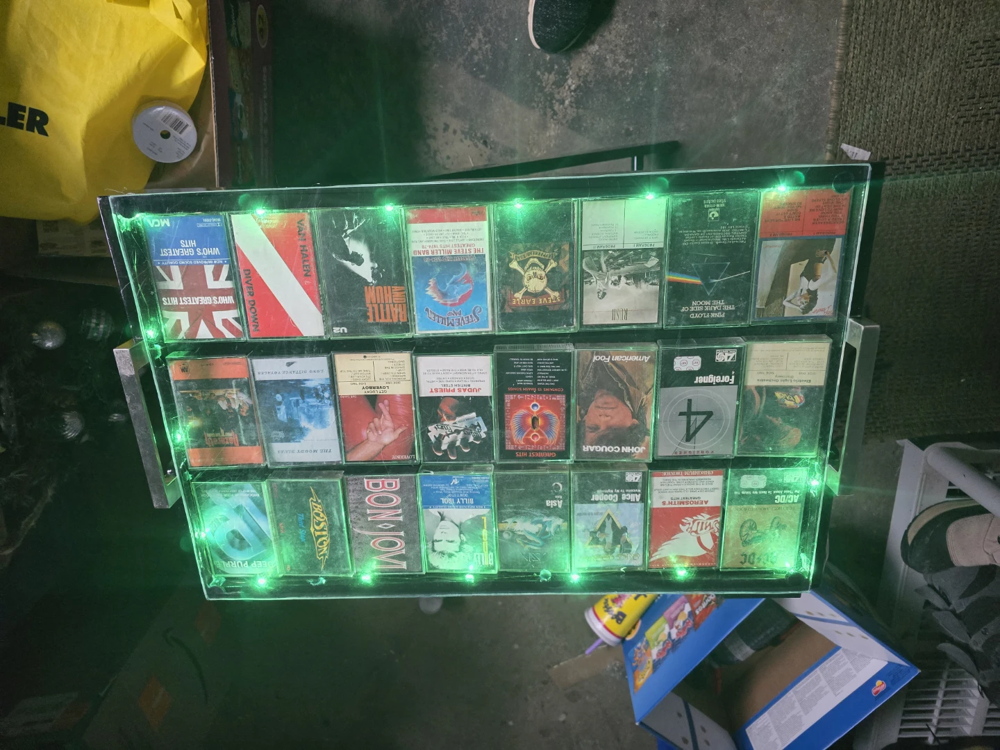 Cassette Tape Display Stand with LED Lights