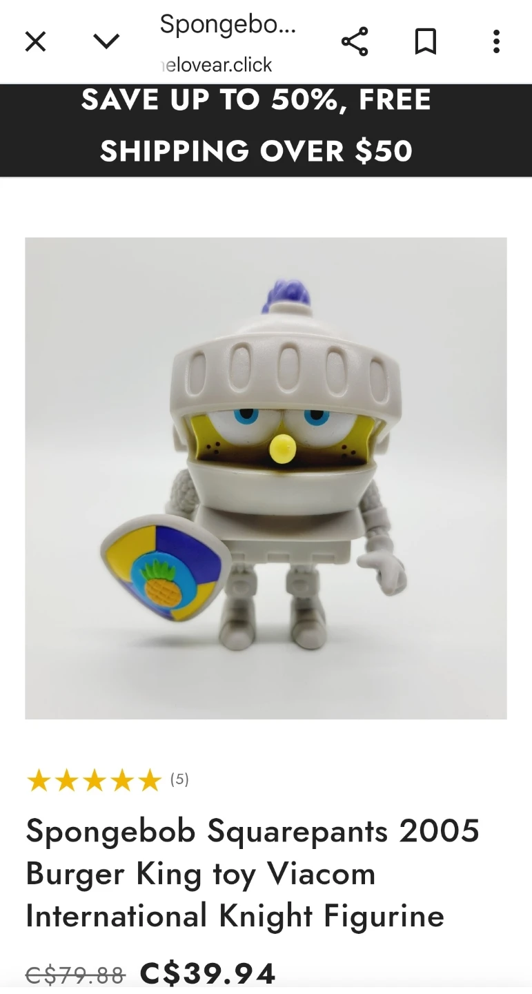 Burger king SpongeBob SquarePants Toy Figures Collection - photo 4