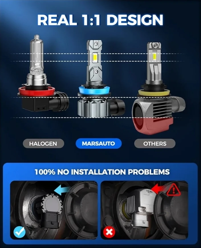 Marsauto H11 9005 LED Headlight Bulbs Kit - photo 5