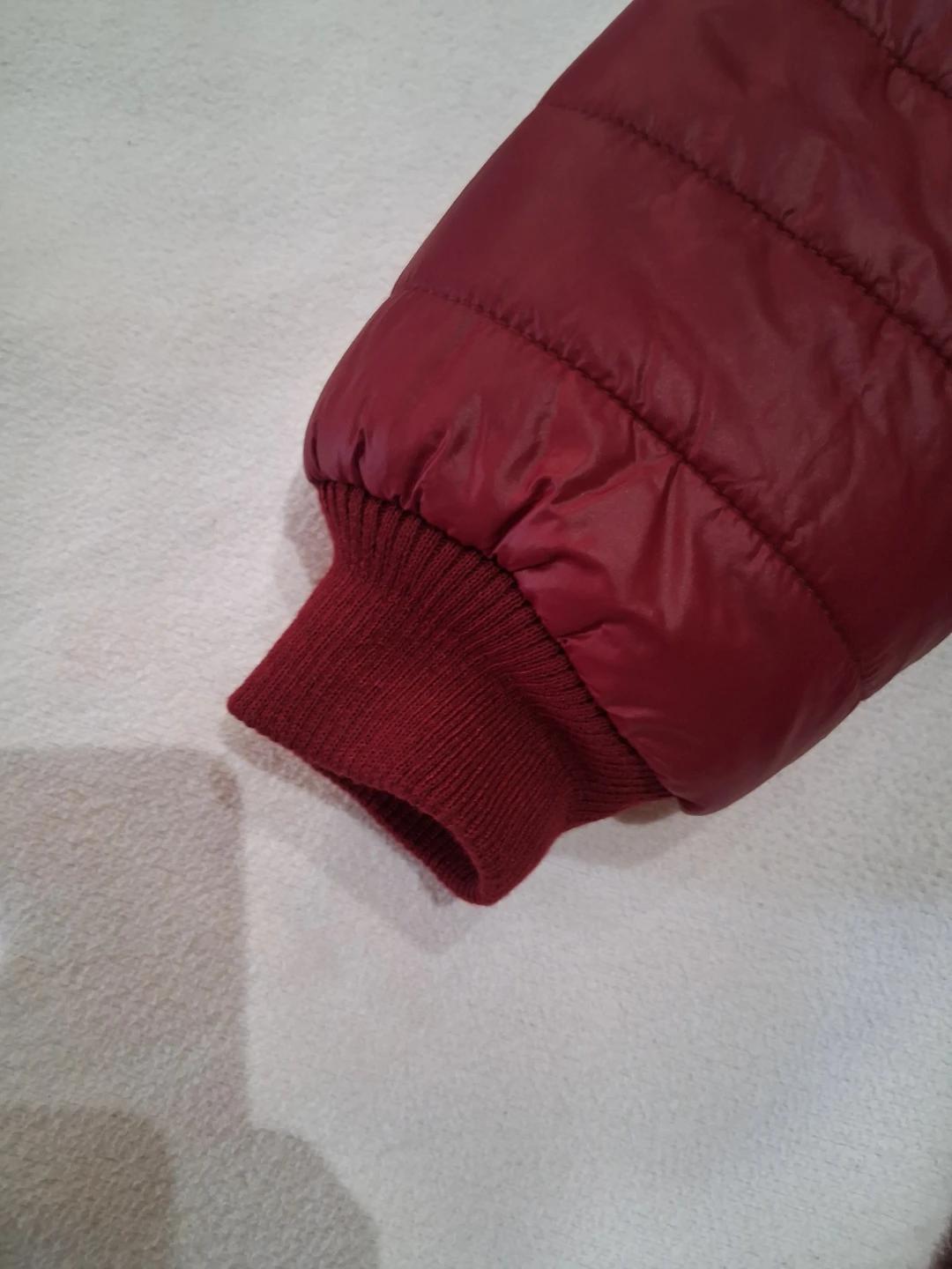Burgundy Quilted Winter Jacket - photo 2
