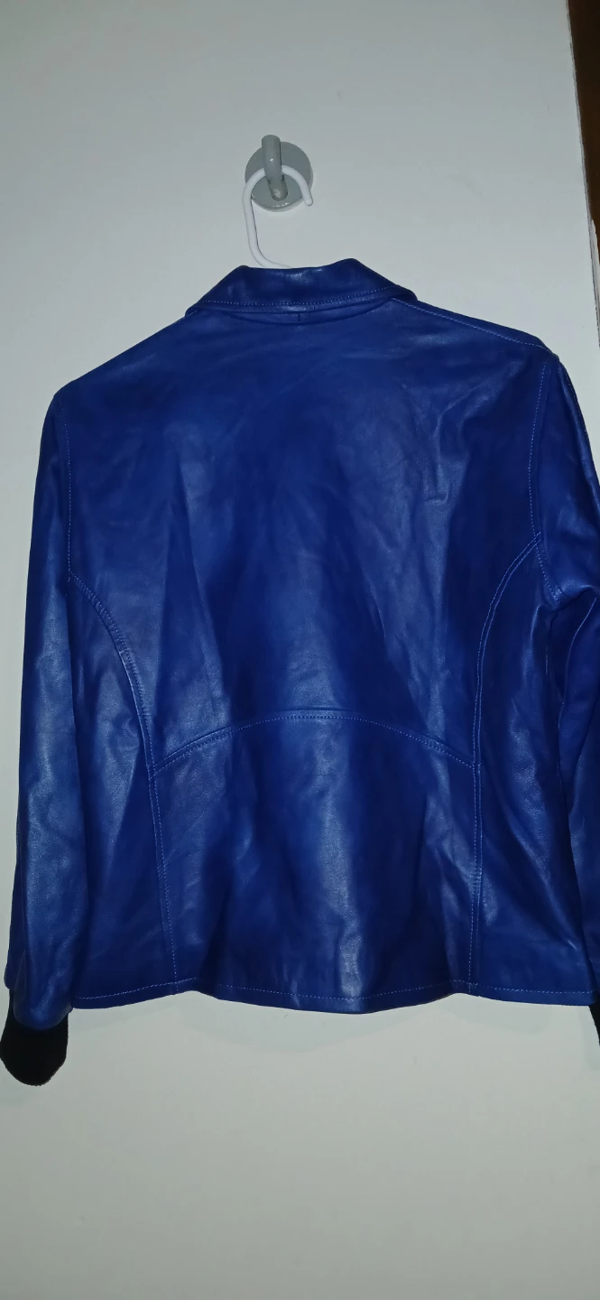 RISA Blue Leather Jacket - photo 4