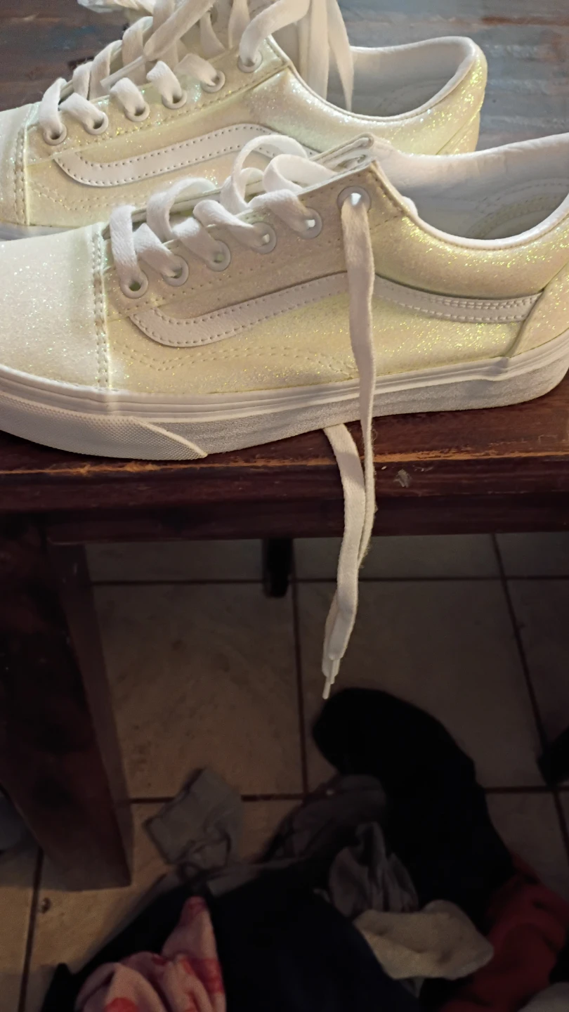 Vans Old Skool Iridescent Glitter Shoes - Women's Size 7 - photo 2