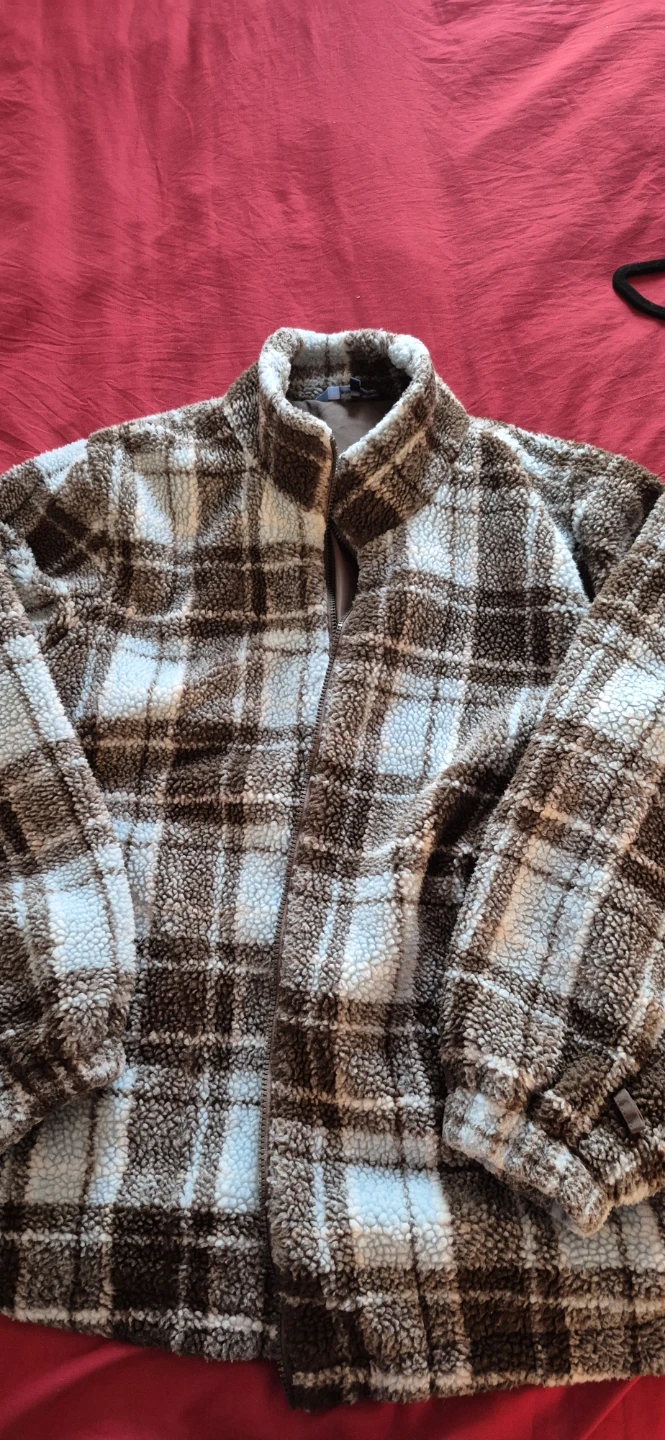 Penningtons 1X Plaid Sherpa Jacket