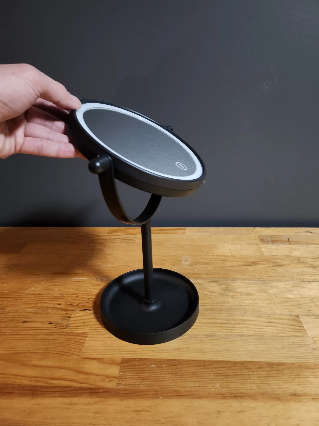 Black Vanity Mirror with Touch LED Lighting - photo 2