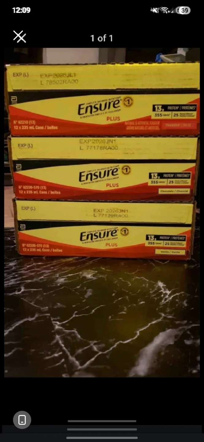 Ensure Plus Nutritional Drink - Exp Nov 2026