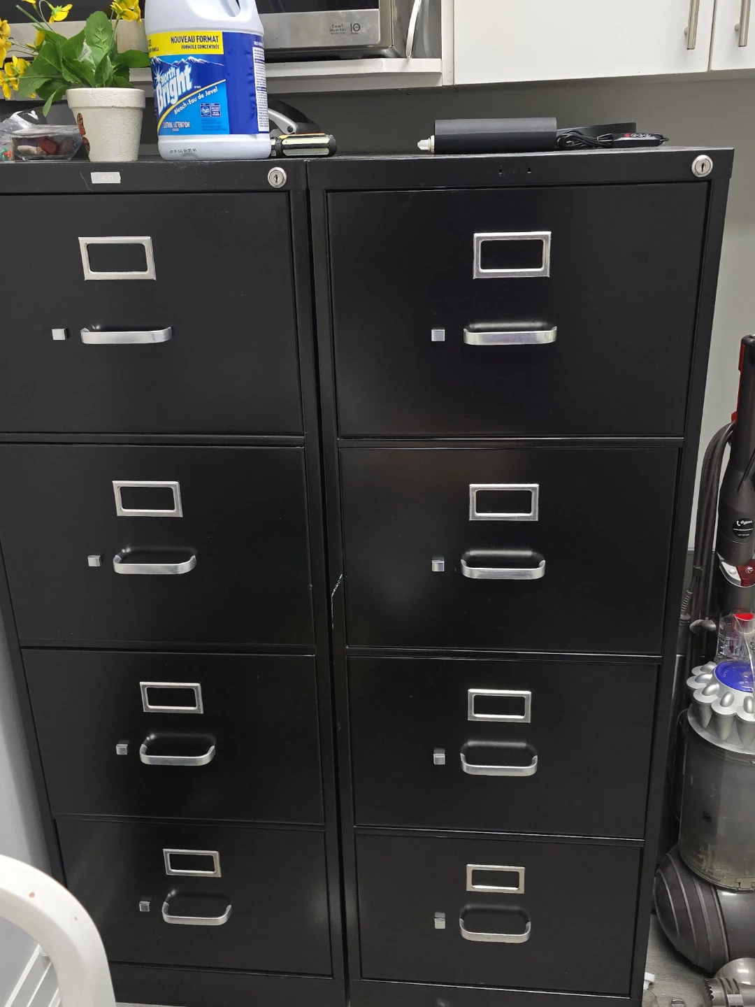 Black Filing Cabinets - Set of Two - photo 2