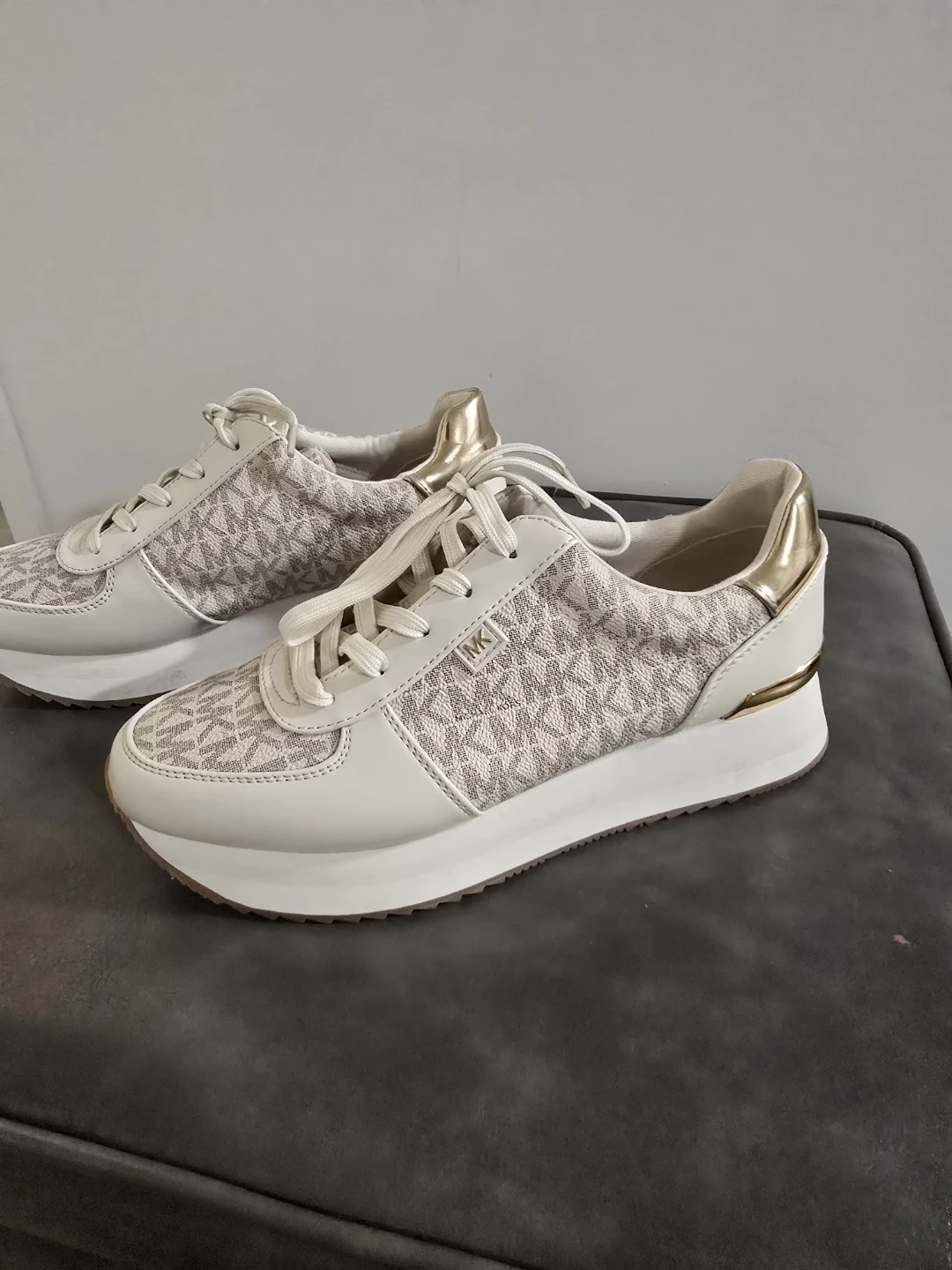 Michael Kors Cream & Gold Sneakers