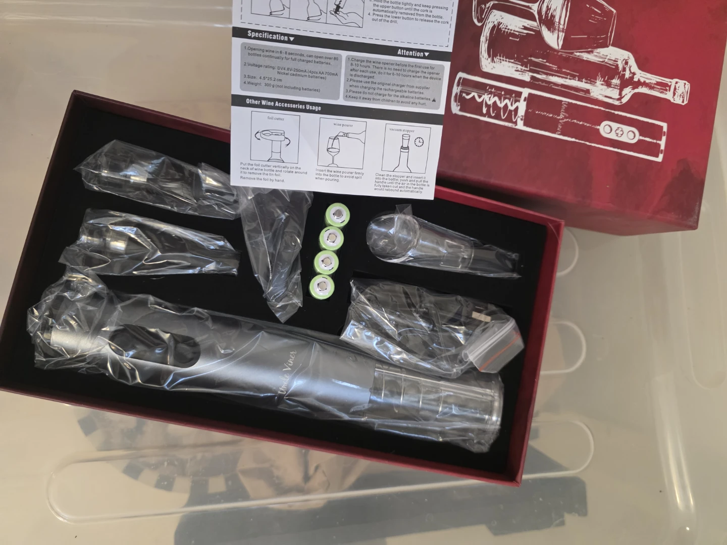 Electric Wine Opener Set - New in Box - photo 2