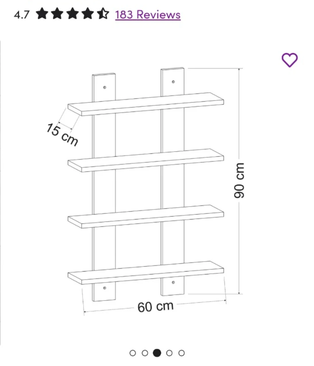 🆕 in box! White Floating Shelf (Originally $147 per!) - photo 5