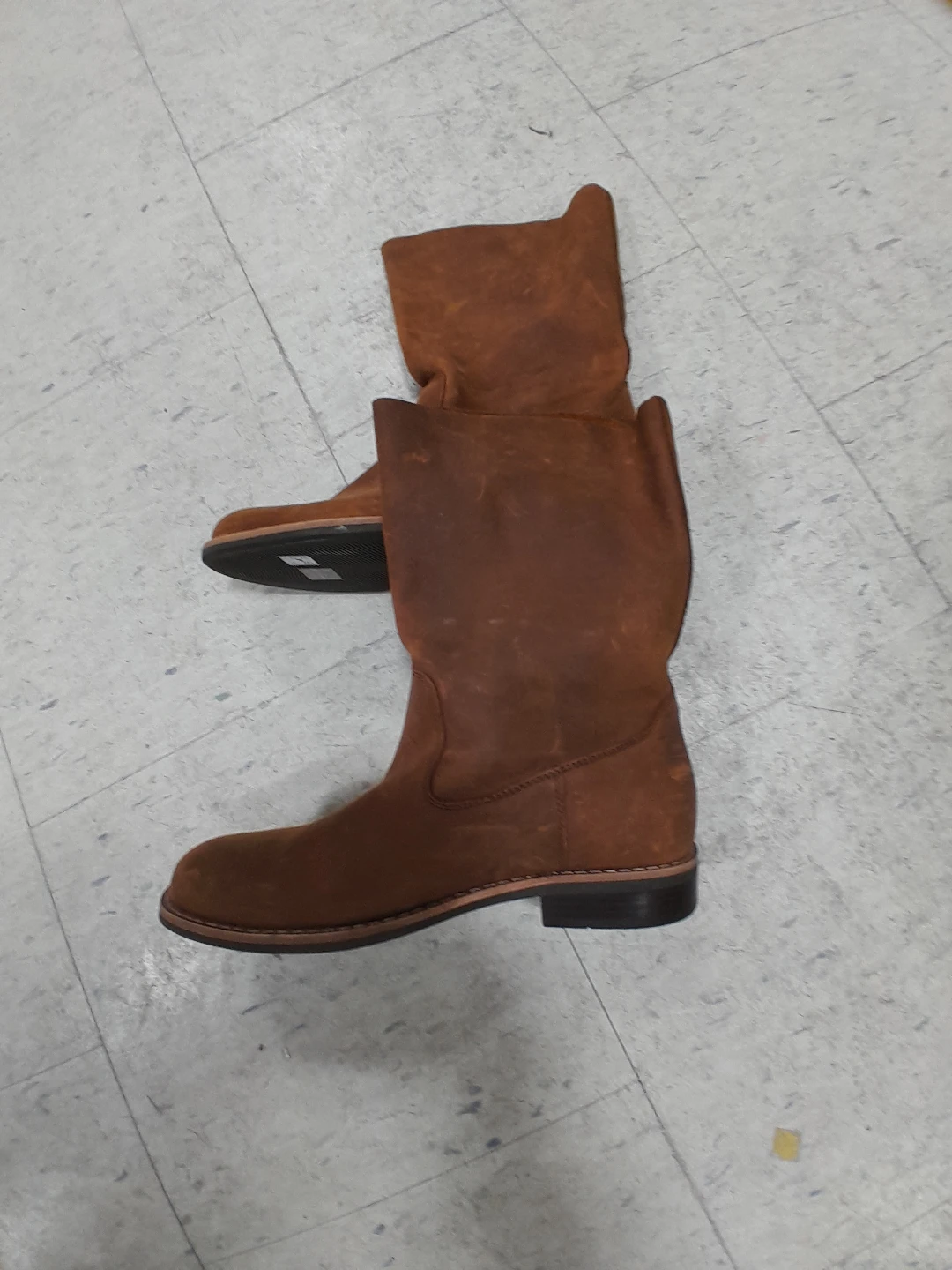 Brown Authentic Leather Boots Original Roots Women's Size 9.5