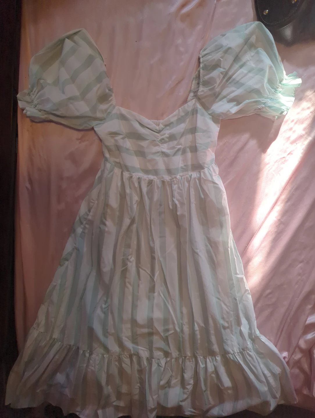 Striped Puff Sleeve Dress