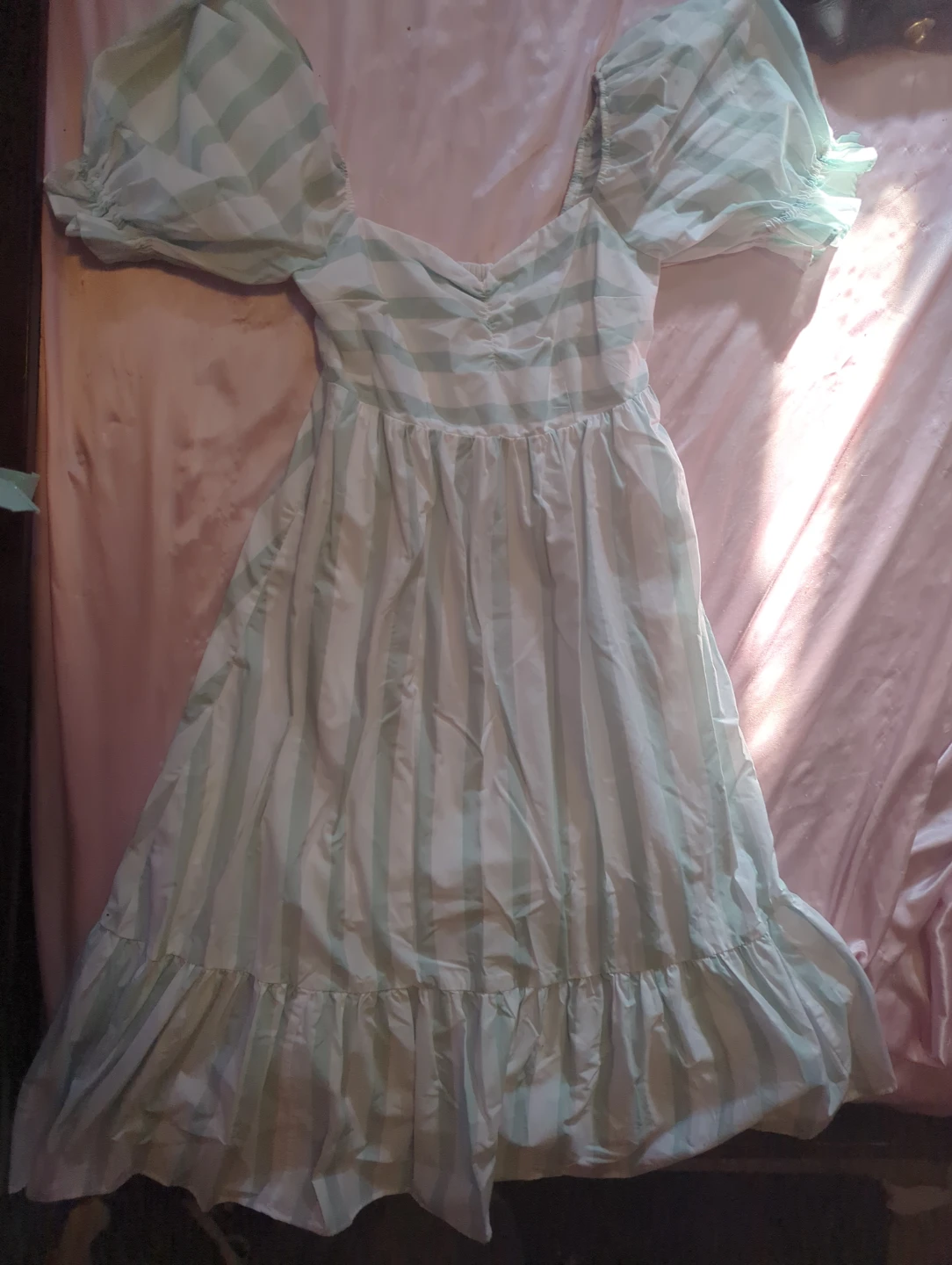 Striped Puff Sleeve Dress - photo 2