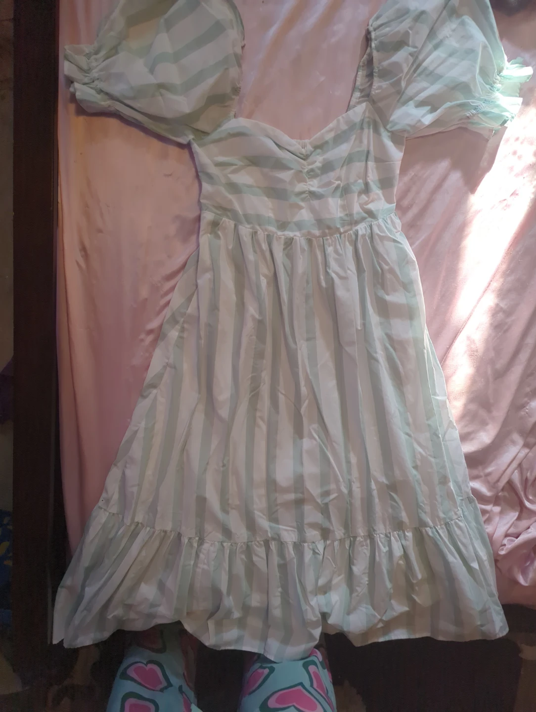 Striped Puff Sleeve Dress - photo 3