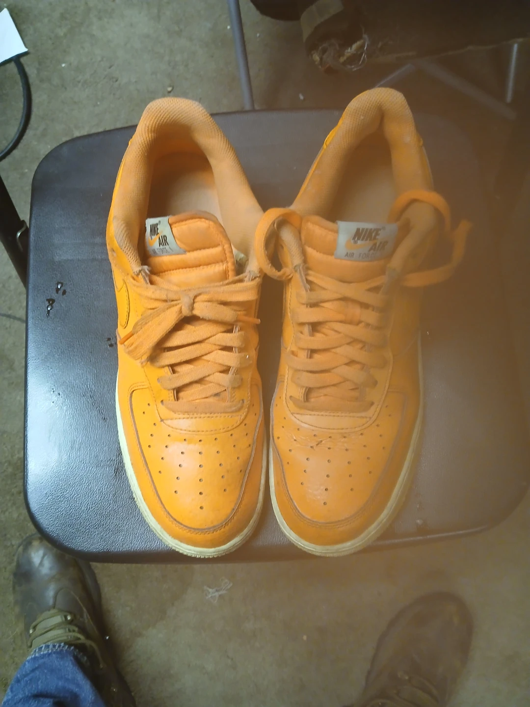Nike Air Force 1 Orange Sneakers