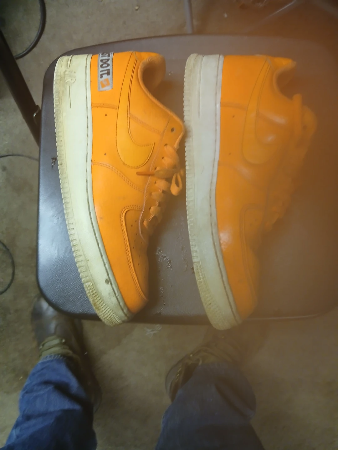 Nike Air Force 1 Orange Sneakers - photo 3