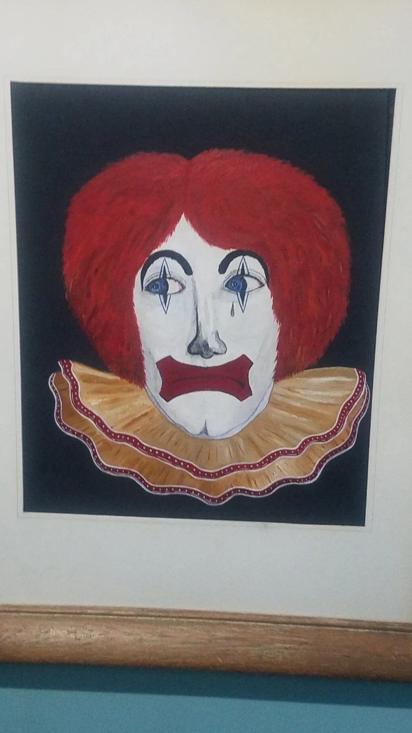 Vintage Original Clown Face Painting - photo 5
