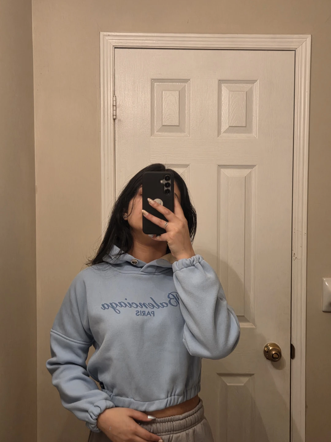 Balenciaga Paris Light Blue Hoodie - photo 4