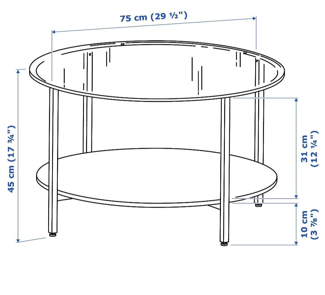 IKEA Coffee Table - Black/Glass - photo 2