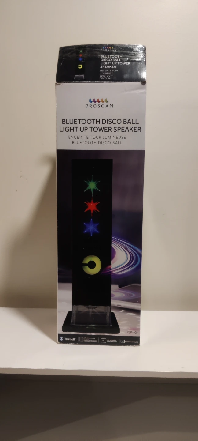 Proscan Bluetooth Disco Ball Light Up Tower Speaker - photo 2