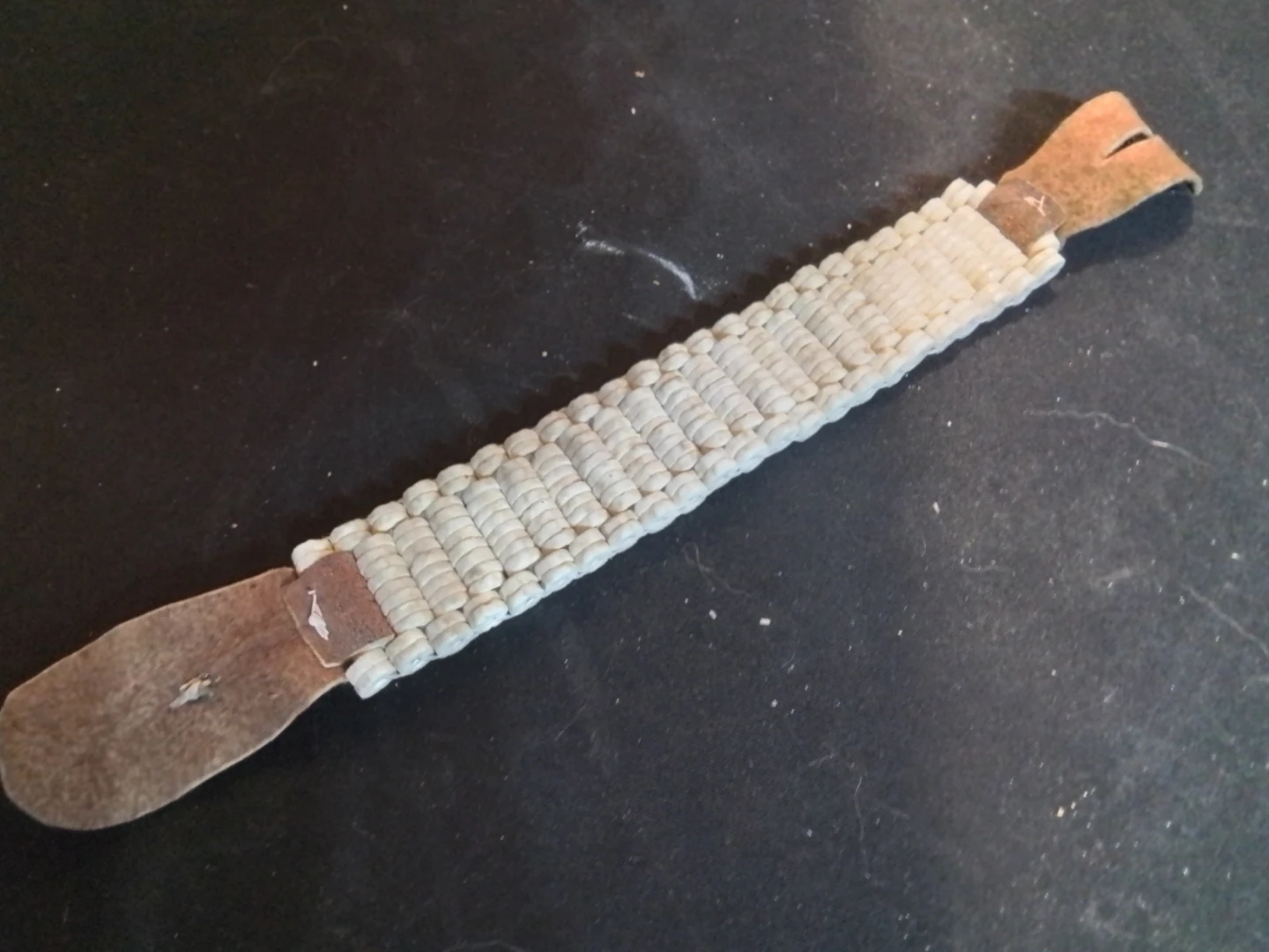 Vintage African First Nations Ostrich Eggshell Bracelet - photo 5
