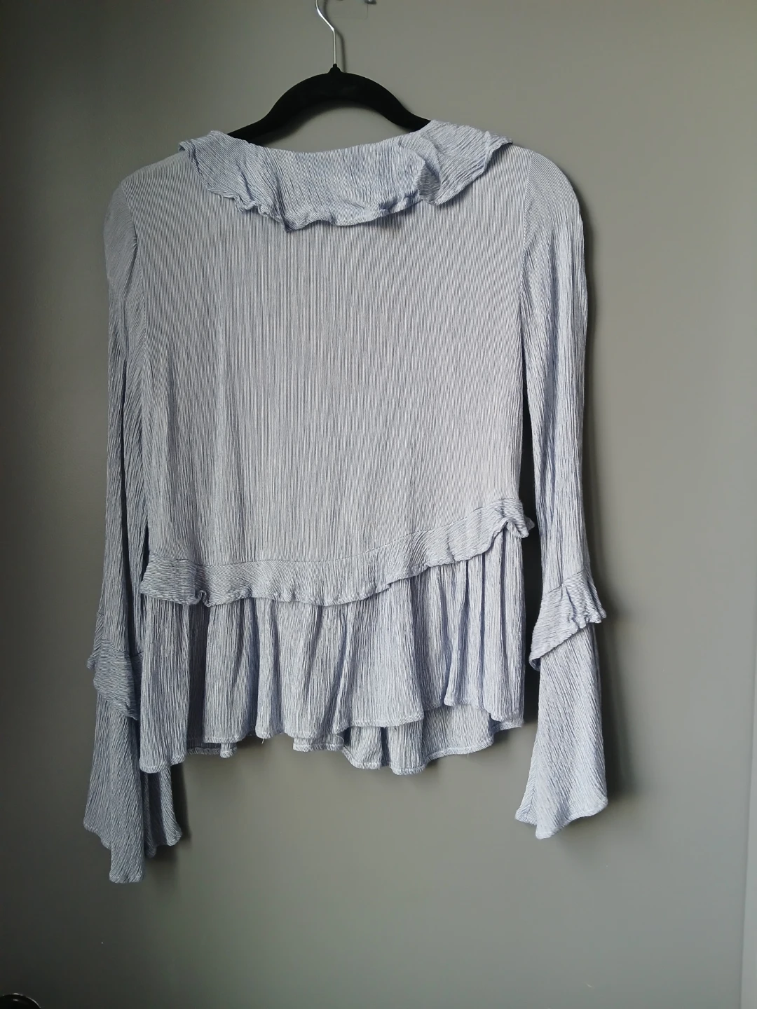 American Eagle Outfitters Striped Ruffle Blouse - S - photo 3