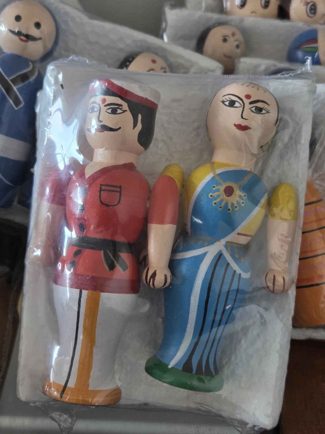 Handmade Wooden Couple Dolls