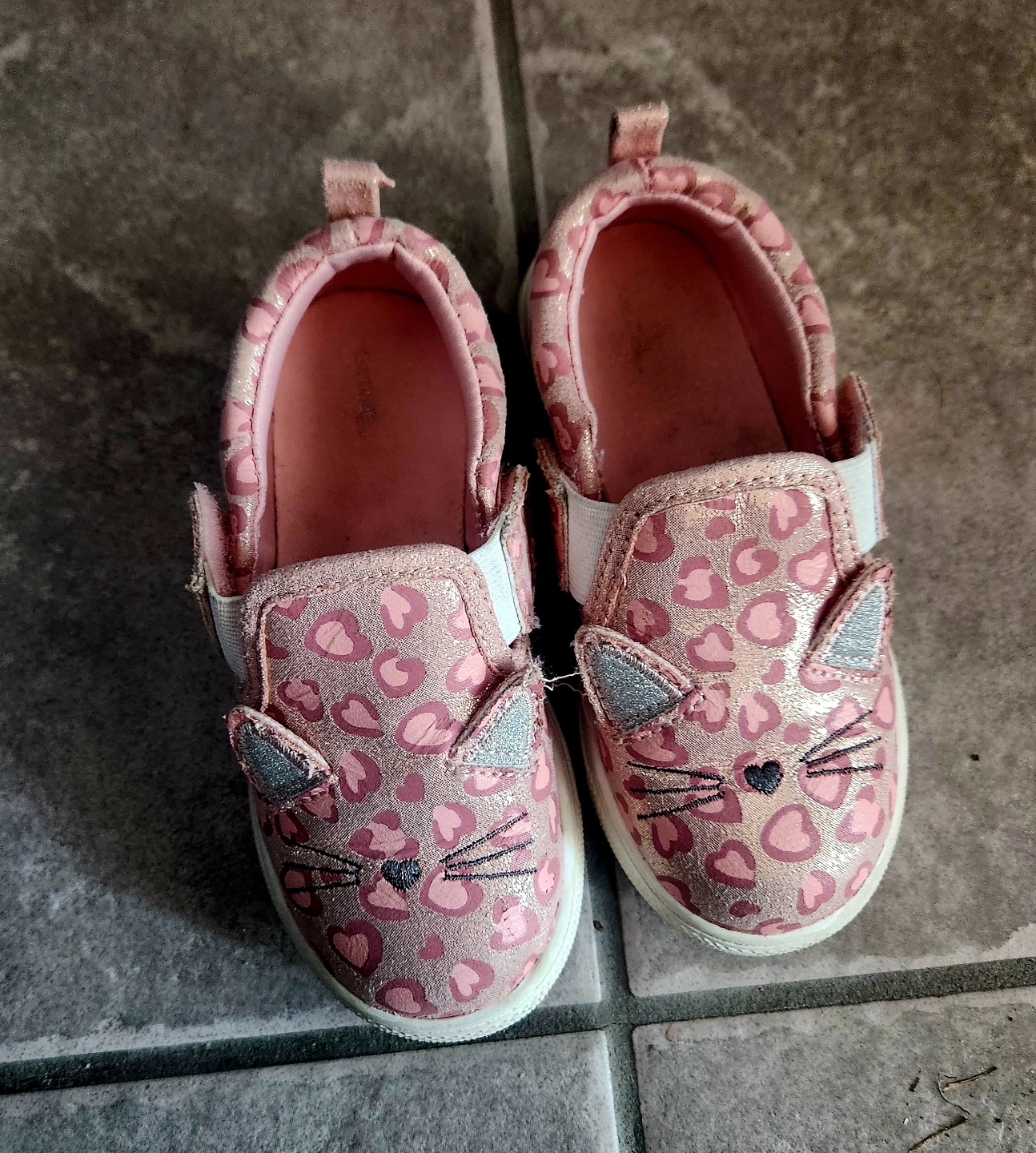 Toddler Pink Cat Slip-On Shoes - Size 8 - photo 2